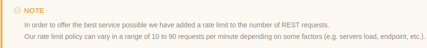Bitfinex rate limiting note